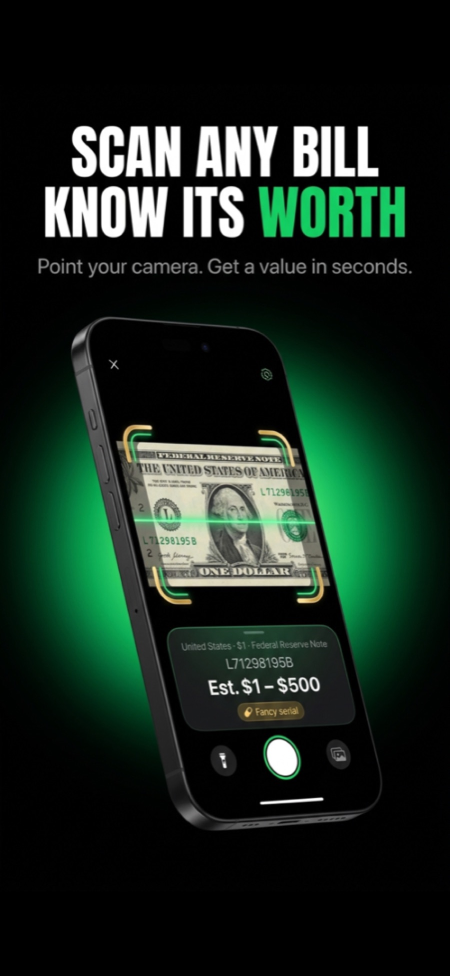 BillMarket — scan any bill, know its worth